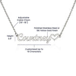 Personalized Heart Name Necklace – Custom Gift for Women