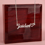 Personalized Heart Name Necklace – Custom Gift for Women