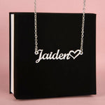 Personalized Heart Name Necklace – Custom Gift for Women