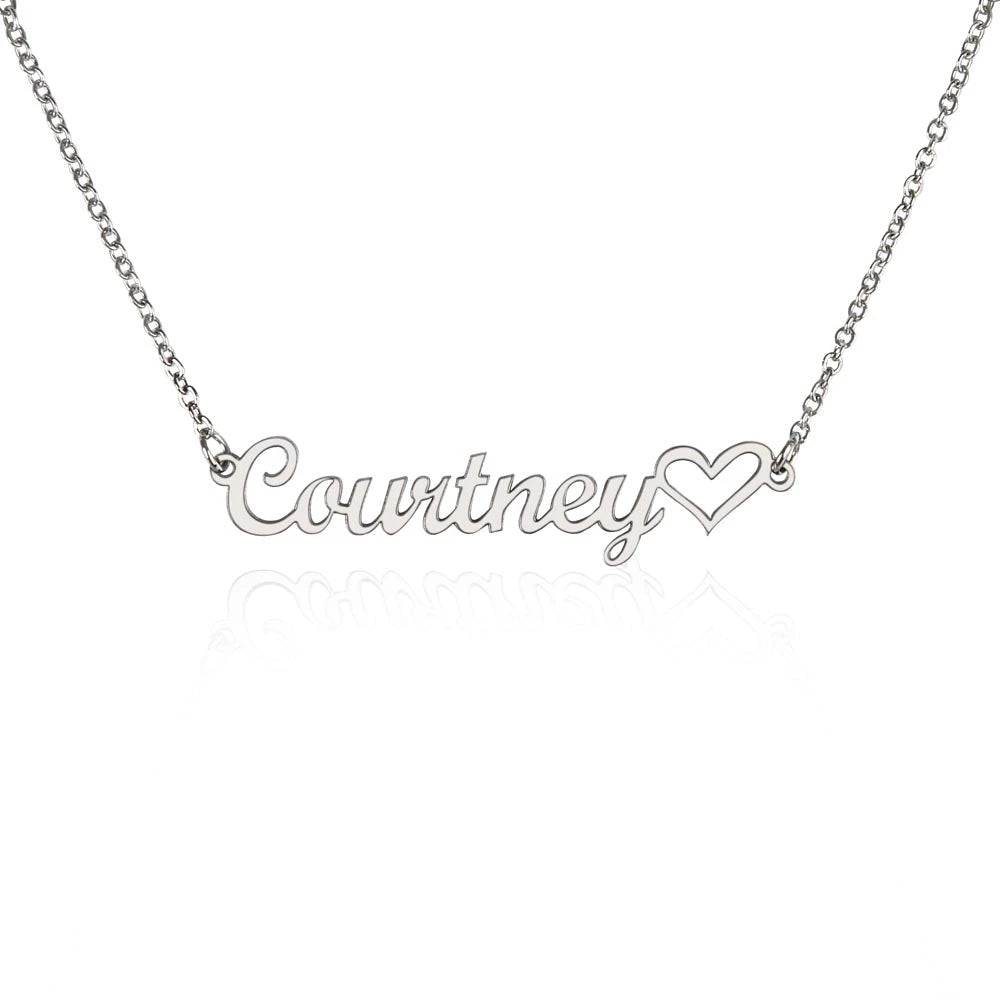 Personalized Heart Name Necklace – Custom Gift for Women