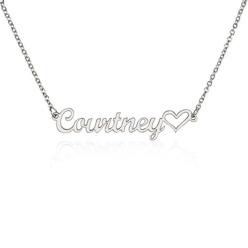 Personalized Heart Name Necklace – Custom Gift for Women