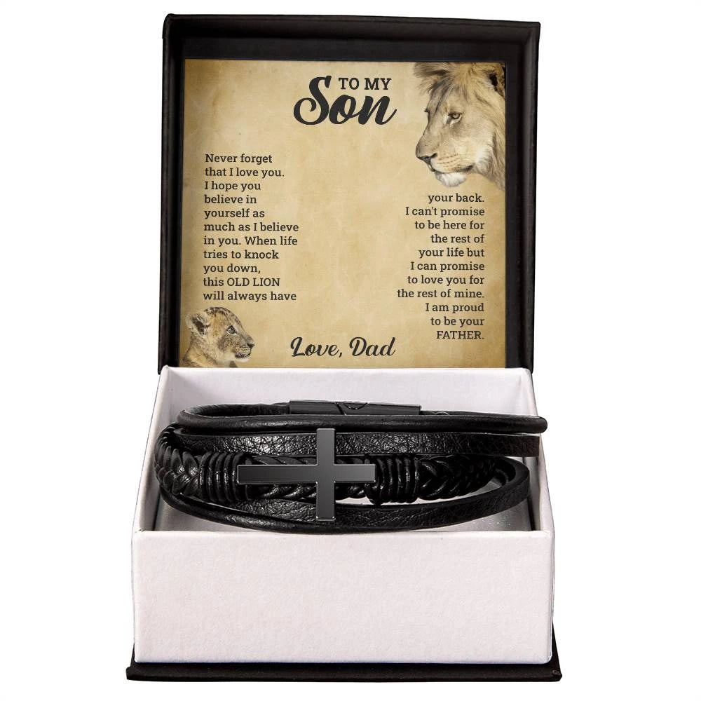 To My Son Cross Bracelet – Meaningful Gift from Dad