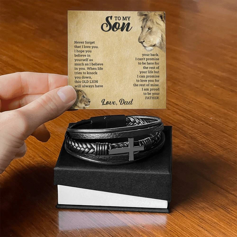To My Son Cross Bracelet – Meaningful Gift from Dad