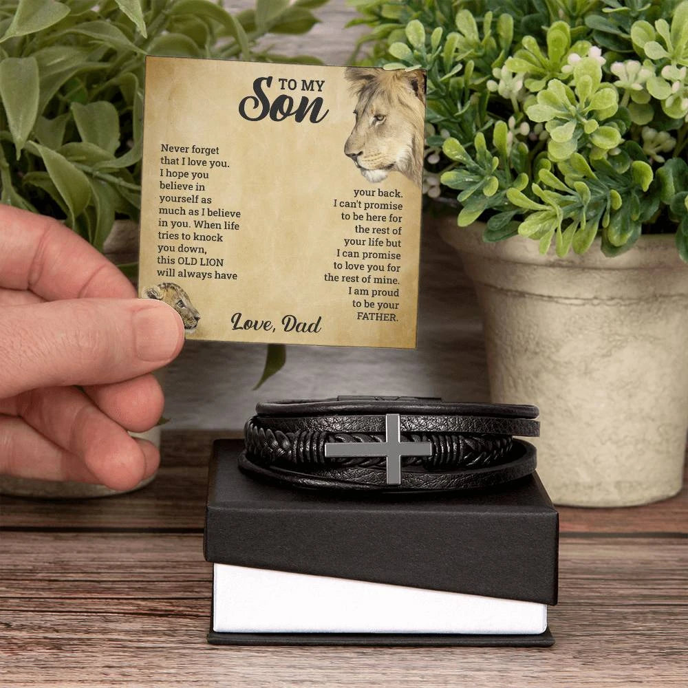 To My Son Cross Bracelet – Meaningful Gift from Dad
