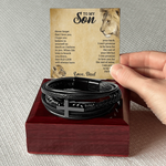 To My Son Cross Bracelet – Meaningful Gift from Dad