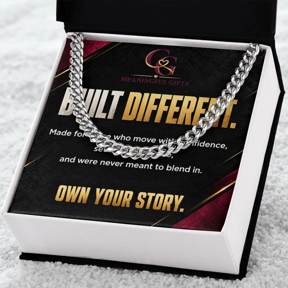 Built Different Cuban Link Chain – Stainless Steel Statement Necklace