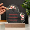 To My Beautiful Daughter – LED Acrylic Heart Plaque