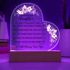 To My Beautiful Daughter – LED Acrylic Heart Plaque