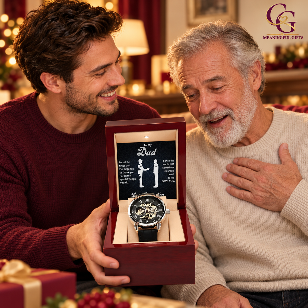 To My Dear Dad Always Remember I Love You – Openwork Watch