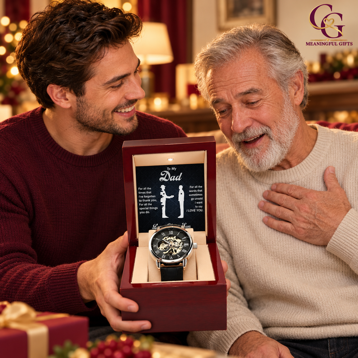 To My Dear Dad Always Remember I Love You – Openwork Watch