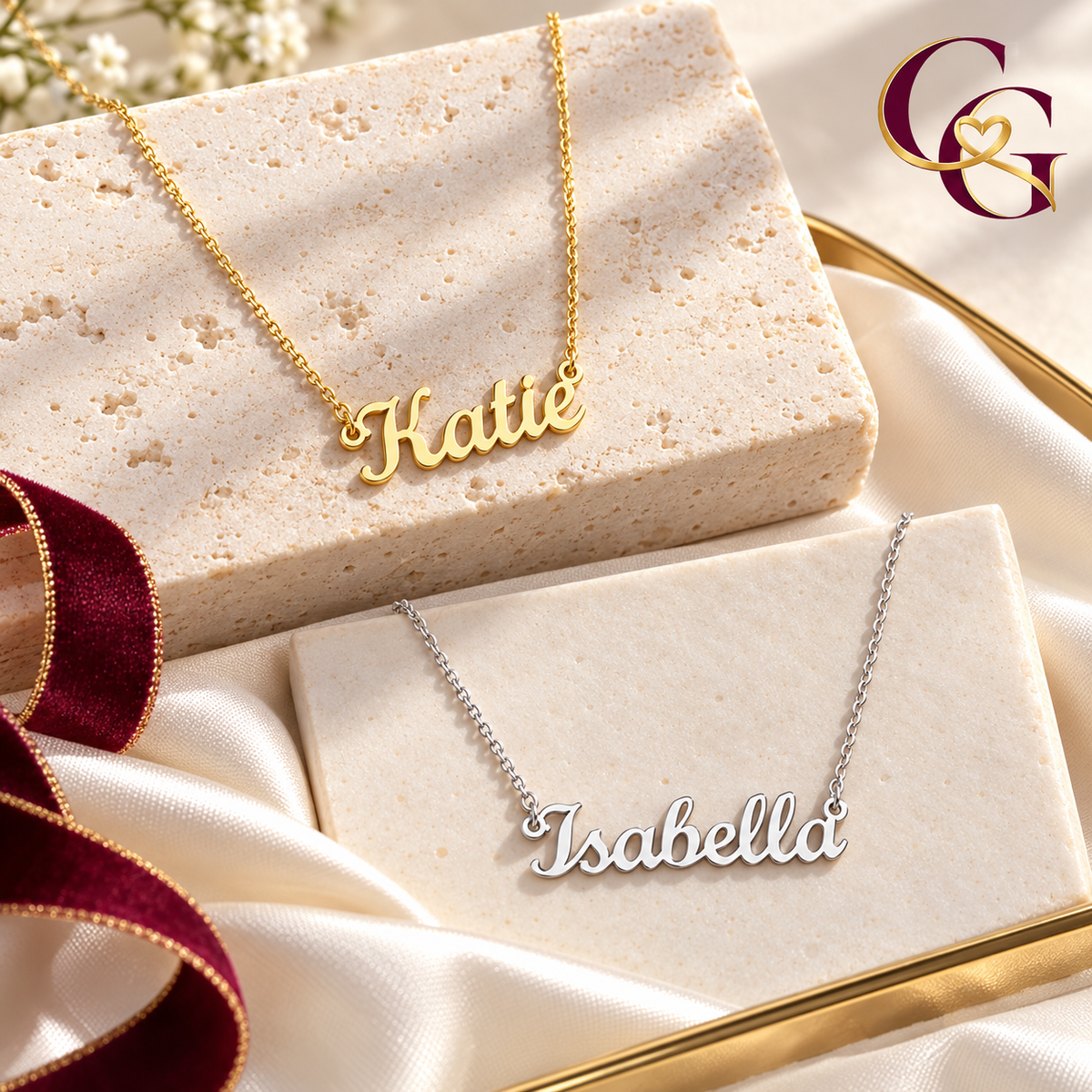 Personalized Name Necklace for Her – Custom Gift, Stainless Steel