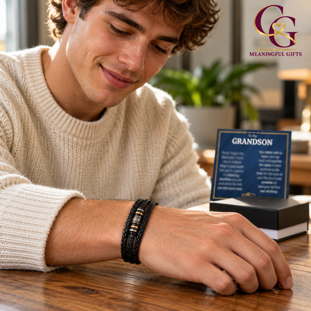 Never Forget Love You Forever (To My Grandson) – Bracelet