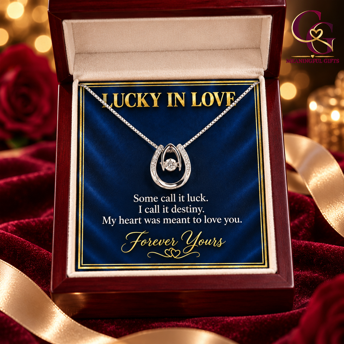 Luckly In Love Necklace - Gift for Her