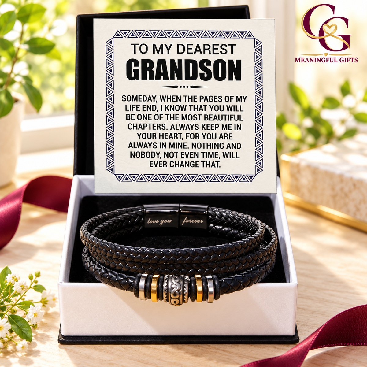 Pages of My Life Love You Forever (To My Grandson) – Bracelet