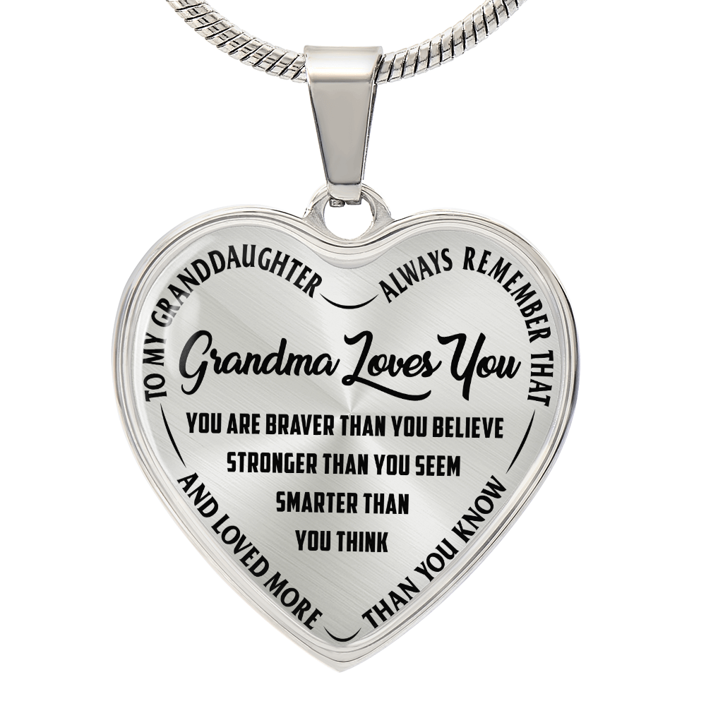 Heart Necklace Gift from Grandma – Personalized Keepsake for Grandchildren