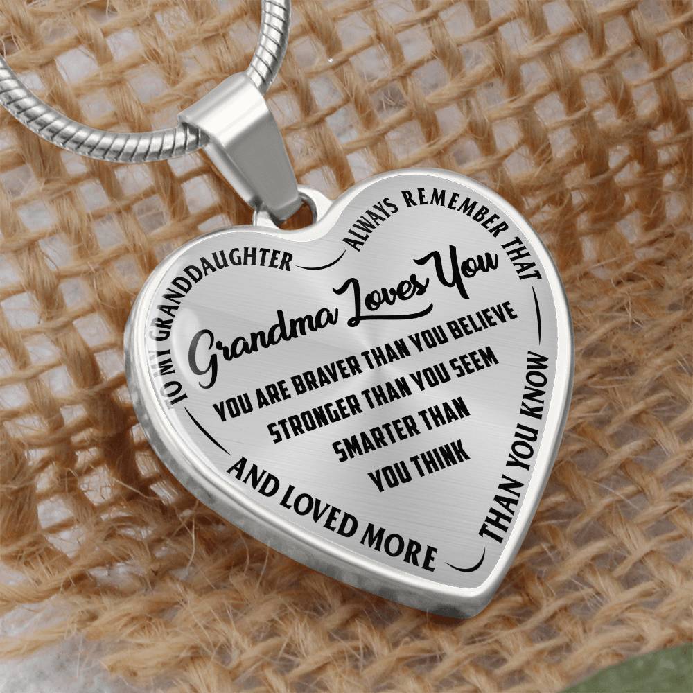 Heart Necklace Gift from Grandma – Personalized Keepsake for Grandchildren