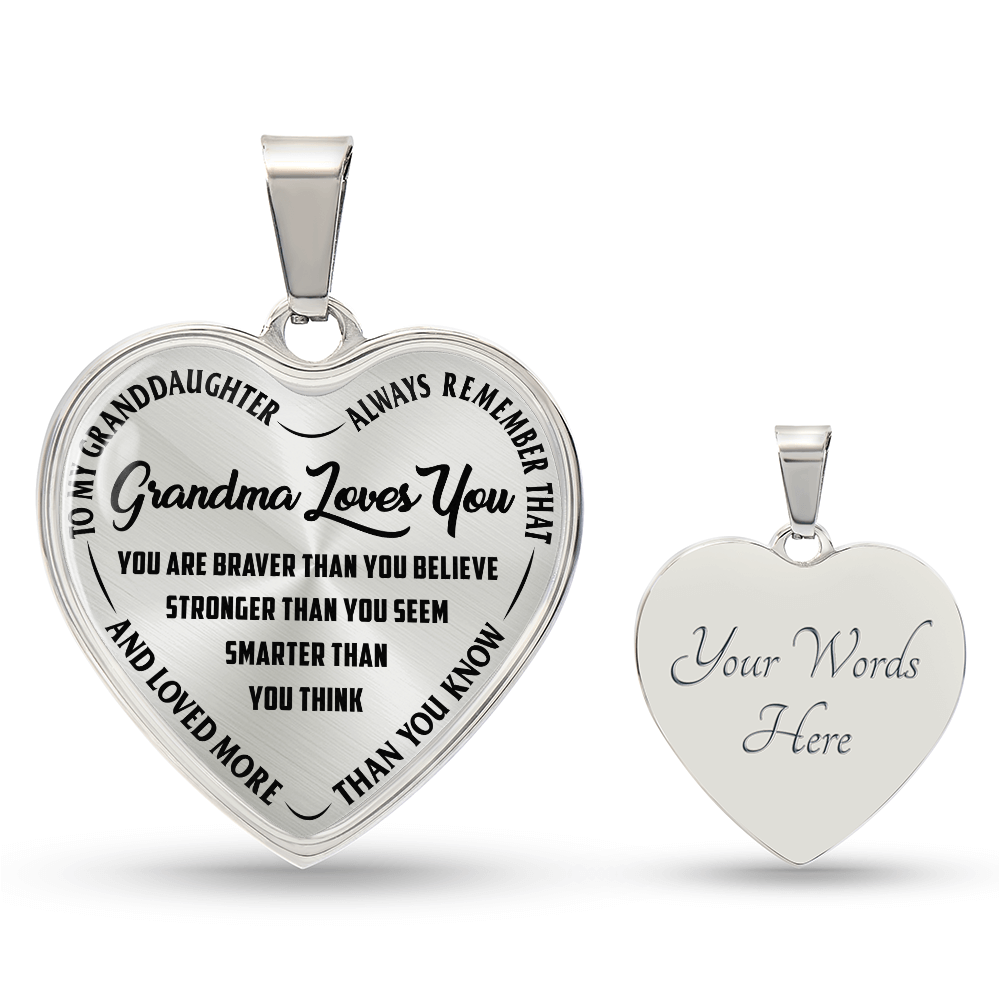 Heart Necklace Gift from Grandma – Personalized Keepsake for Grandchildren