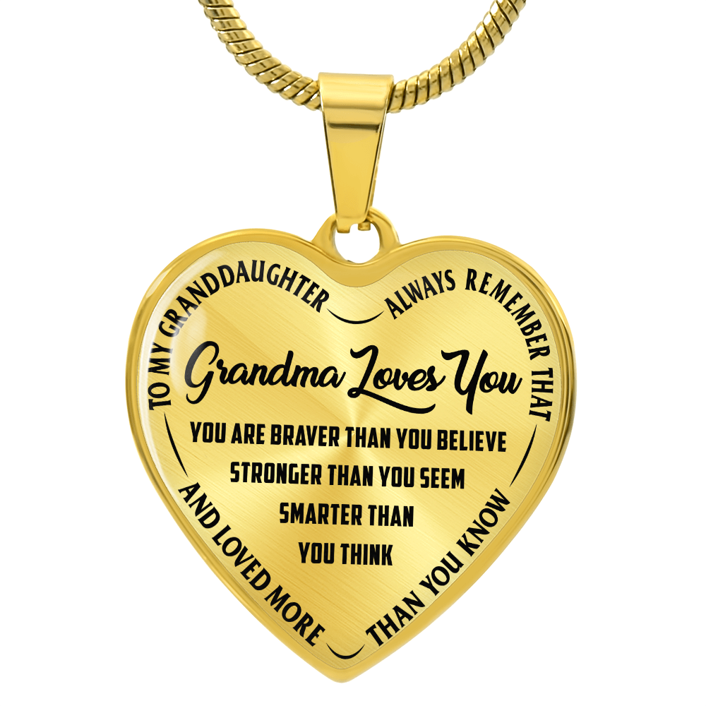 Heart Necklace Gift from Grandma – Personalized Keepsake for Grandchildren