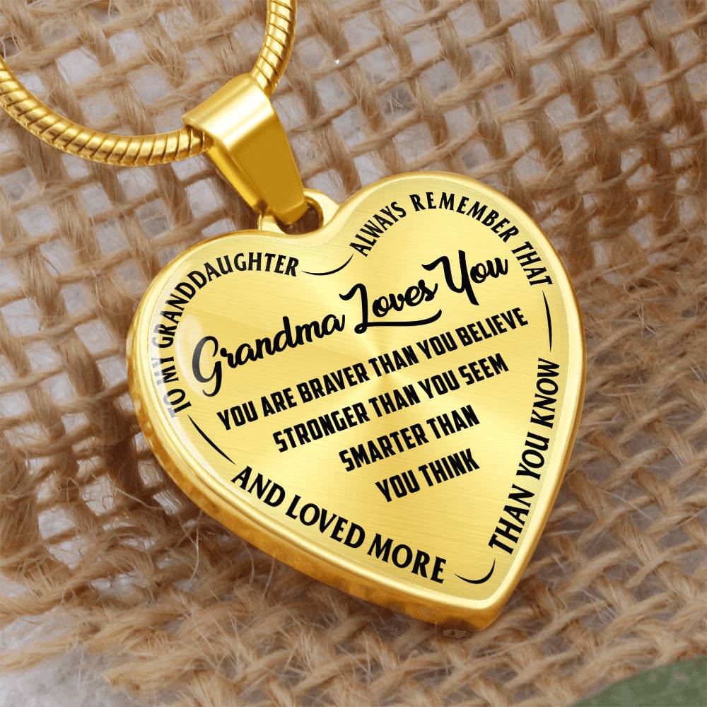 Heart Necklace Gift from Grandma – Personalized Keepsake for Grandchildren