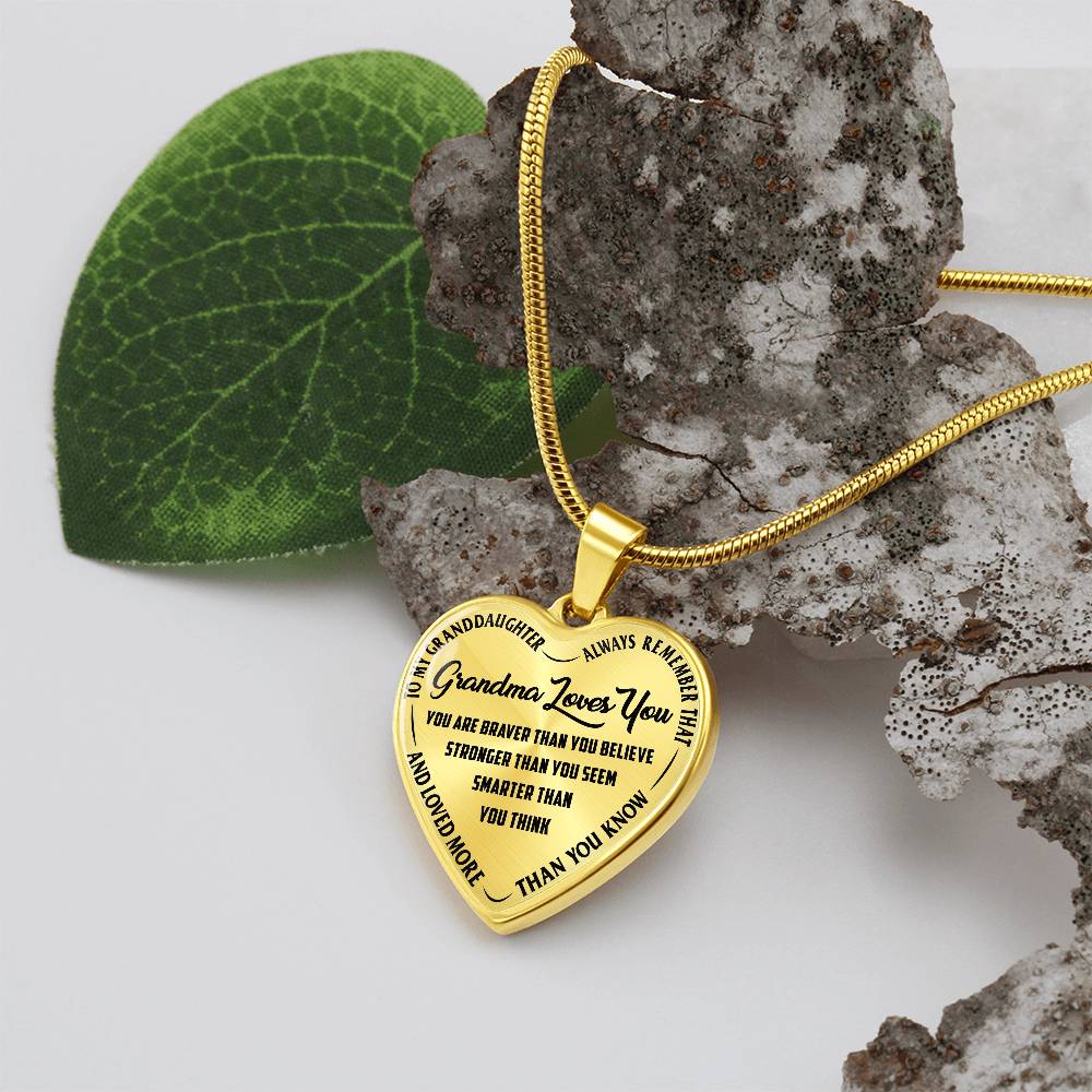 Heart Necklace Gift from Grandma – Personalized Keepsake for Grandchildren