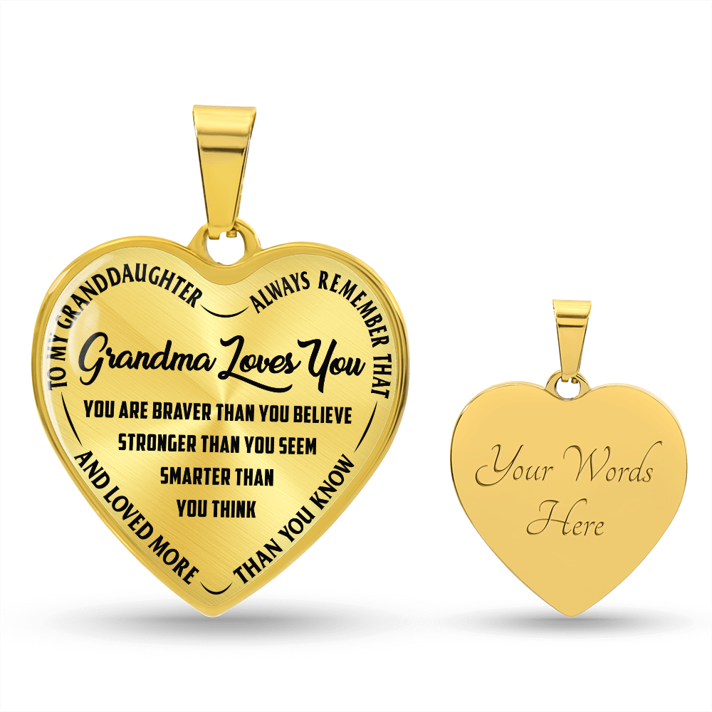 Heart Necklace Gift from Grandma – Personalized Keepsake for Grandchildren