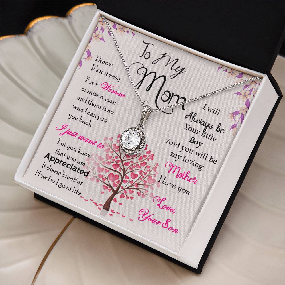 Necklace Gift for Mom from Son – Personalized Keepsake Jewelry