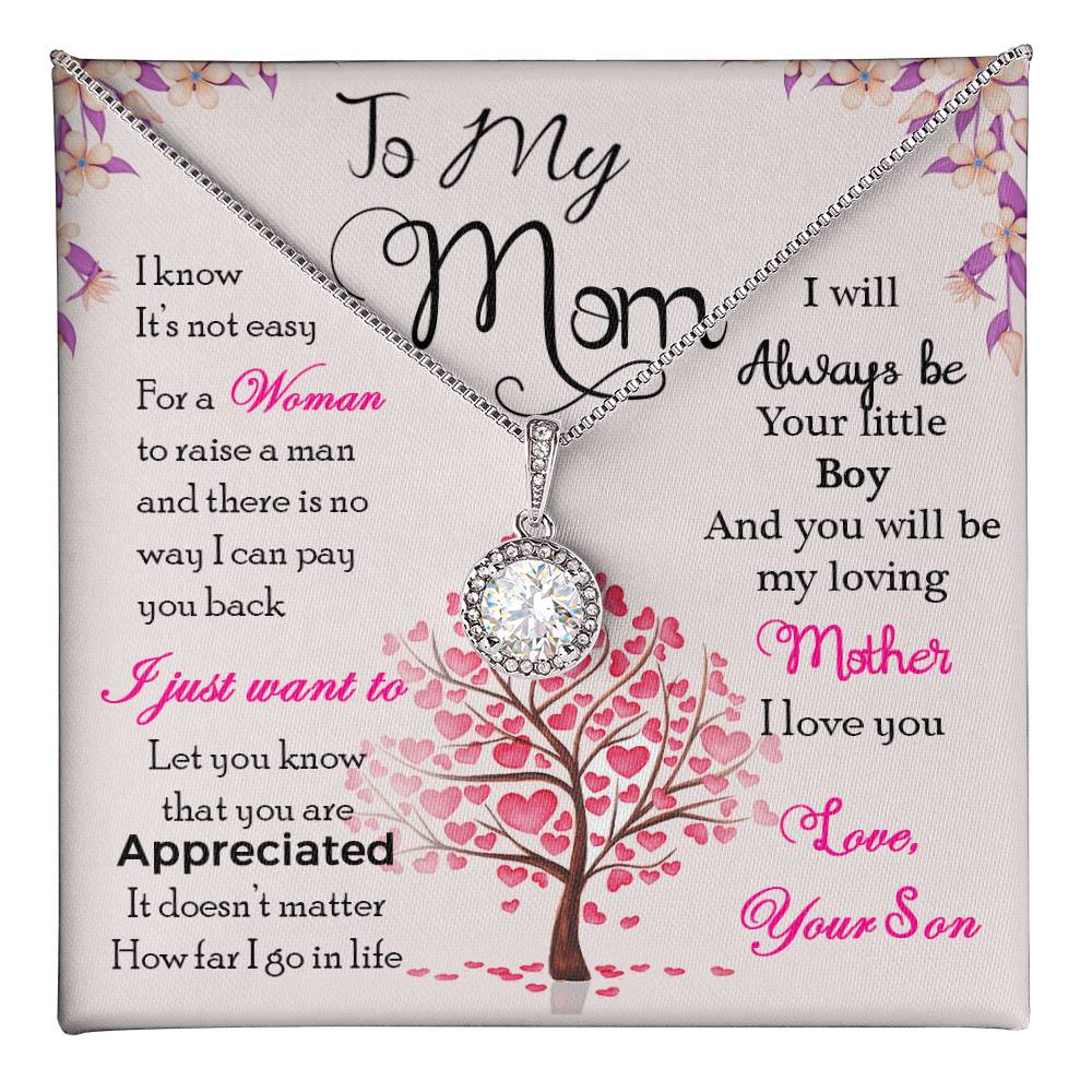 Necklace Gift for Mom from Son – Personalized Keepsake Jewelry