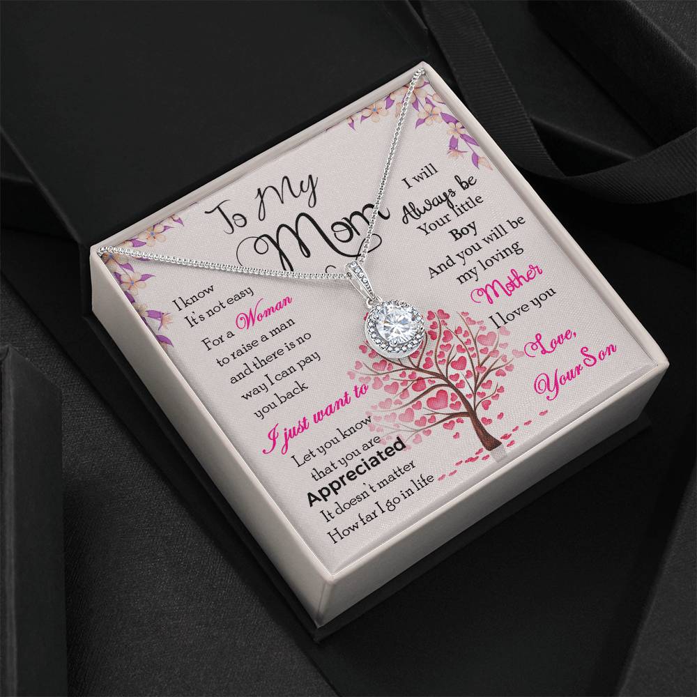 Necklace Gift for Mom from Son – Personalized Keepsake Jewelry