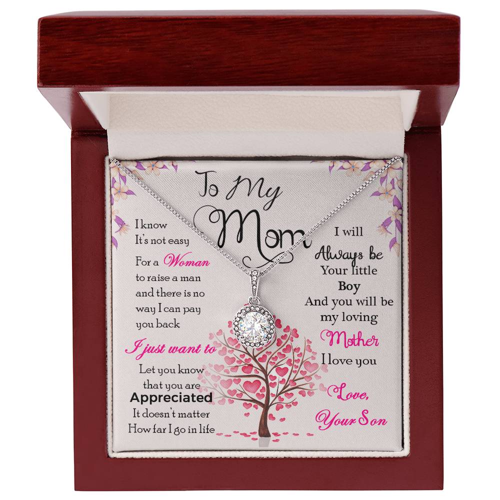 Necklace Gift for Mom from Son – Personalized Keepsake Jewelry