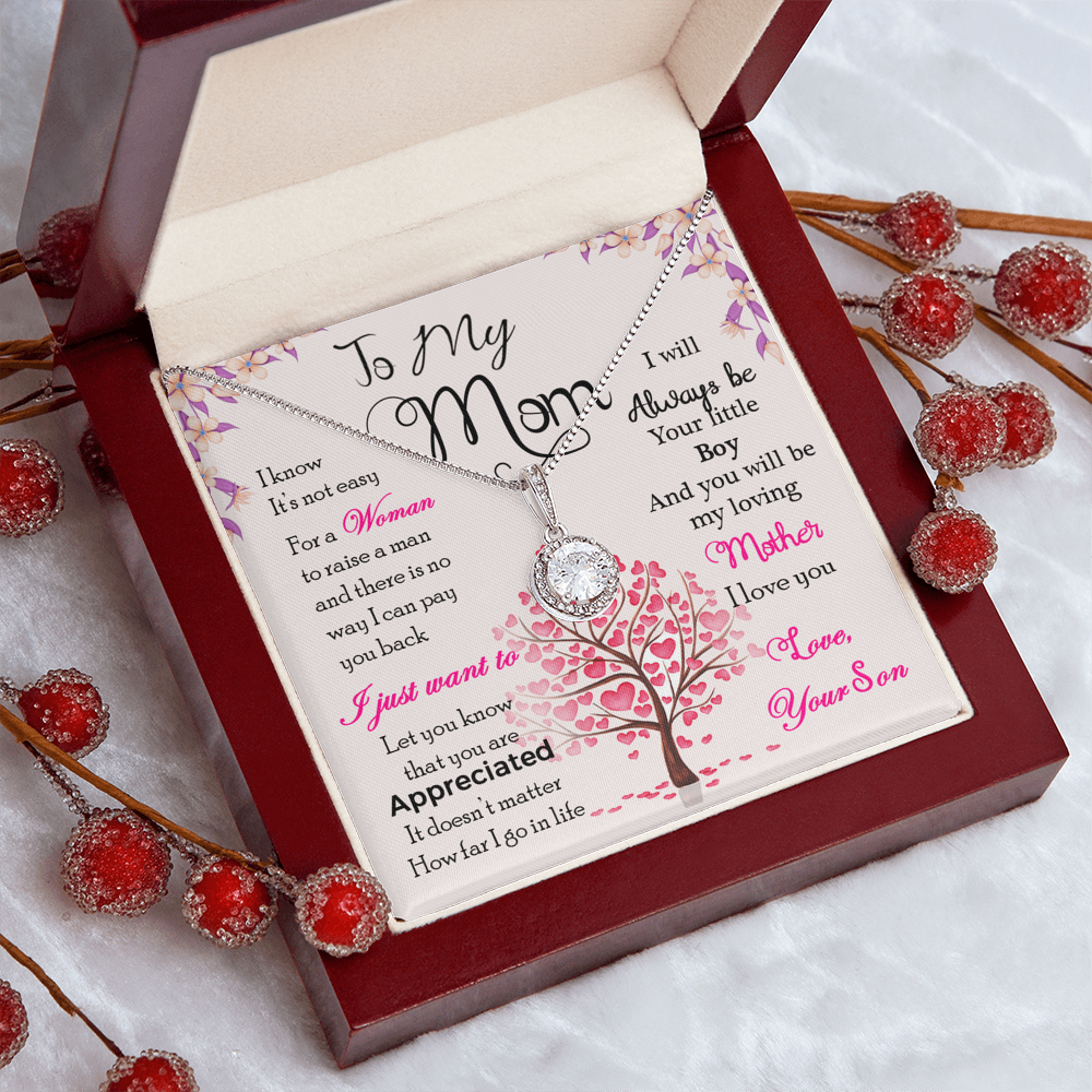 Necklace Gift for Mom from Son – Personalized Keepsake Jewelry