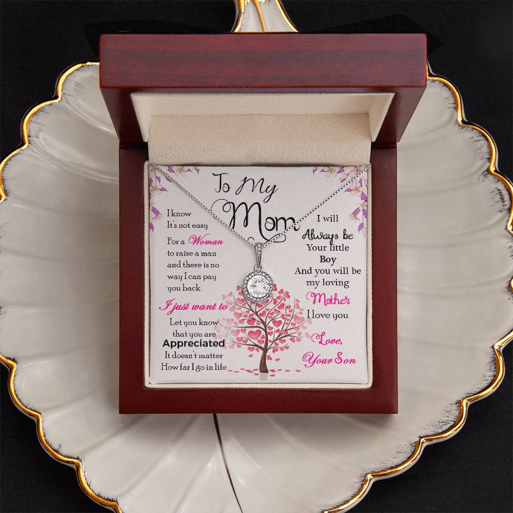 Necklace Gift for Mom from Son – Personalized Keepsake Jewelry