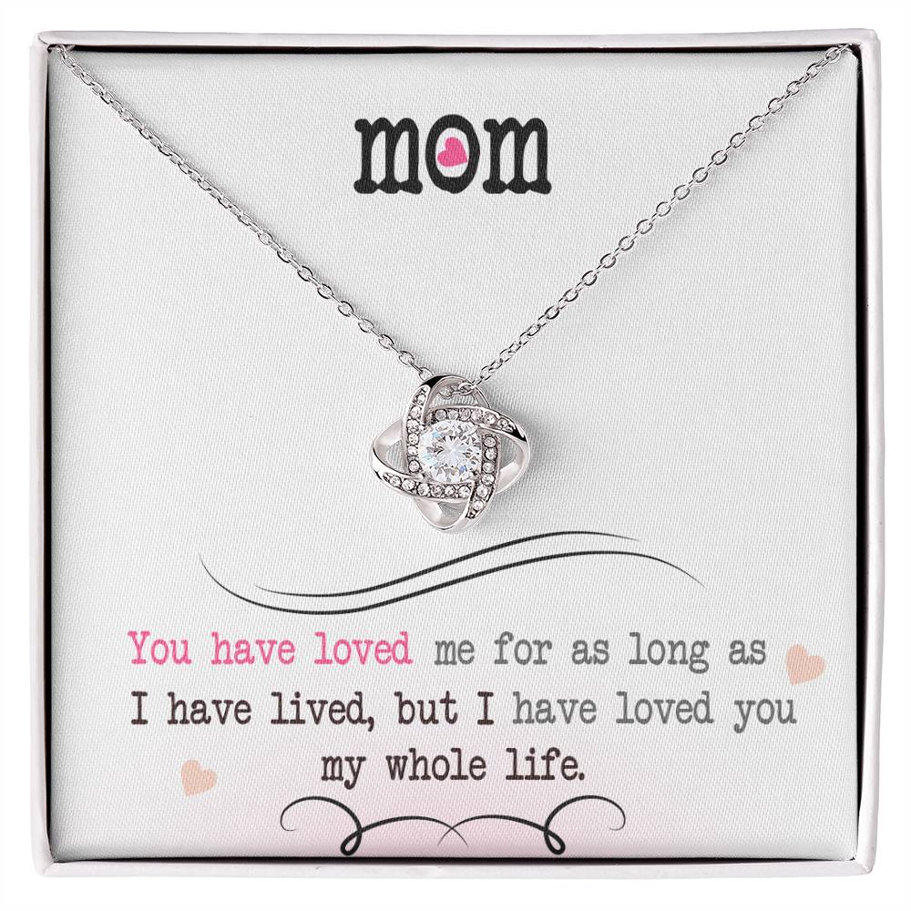 My Whole Life - Love Knot Necklace - Personalized Anniversary Gift