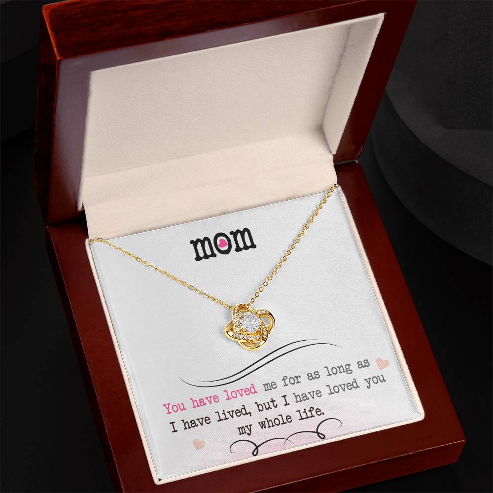 My Whole Life - Love Knot Necklace - Personalized Anniversary Gift