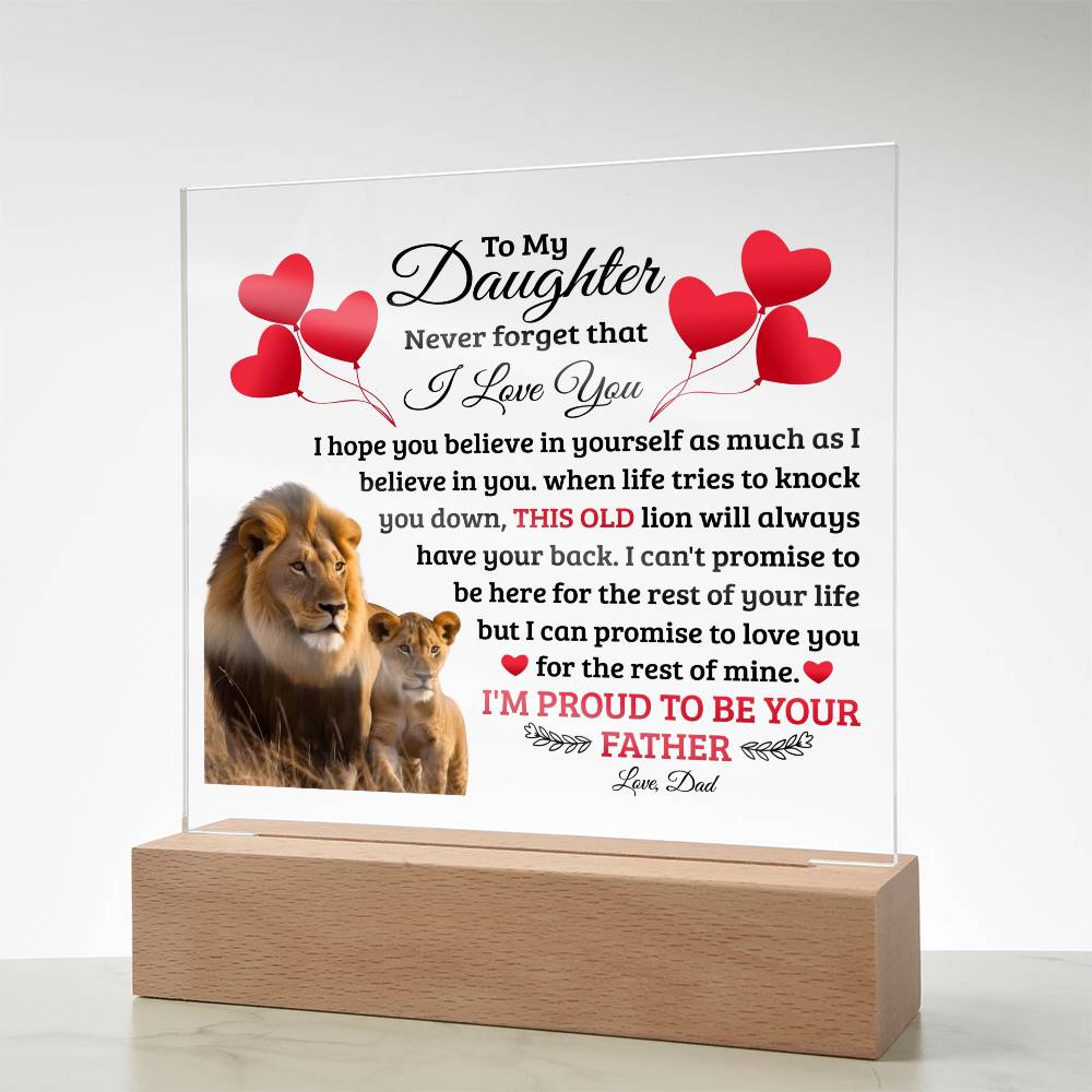 To My Daughter Old Lion – Acrylic Square