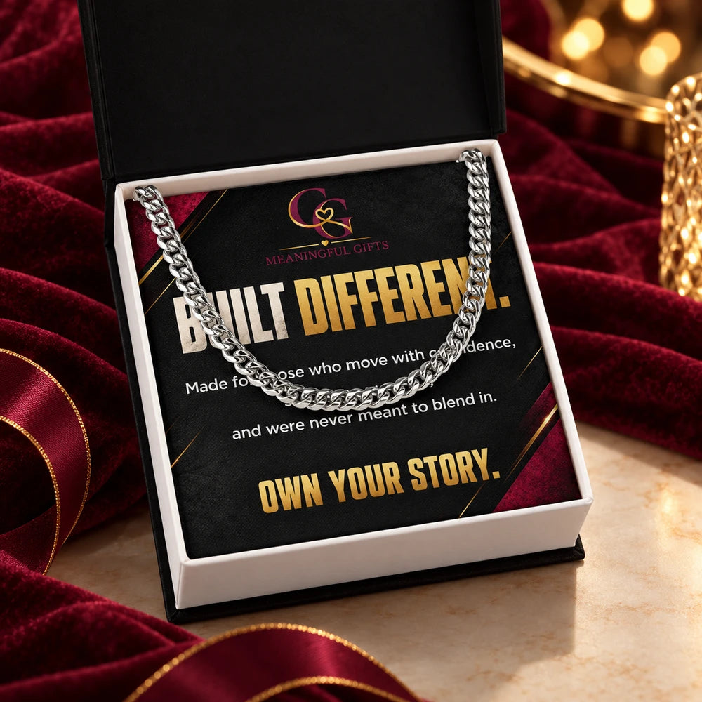 Built Different Cuban Link Chain – Stainless Steel Statement Necklace